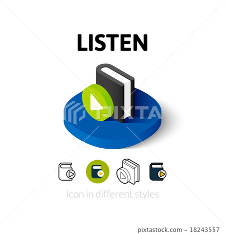 Listen icon in different style Listen icon in different style 18243557