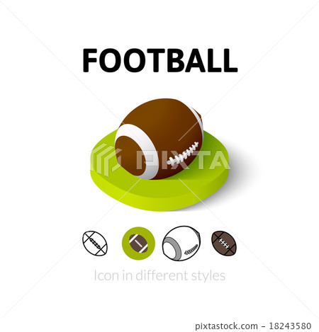 Football icon in different style Football icon in different style 18243580