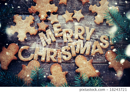 Letters Merry Christmas. Figures Cookies Letters Merry Christmas. Figures Cookies 18243721