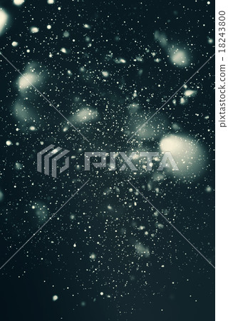 Snow Falling from Green Night Sky. Digital Draw Snow Falling from Green Night Sky. Digital Draw 18243800