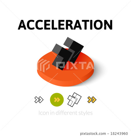 Acceleration icon in different style Acceleration icon in different style 18243960