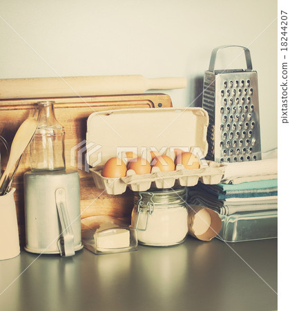 Eggs, Ware, Grocery, Different Stuff on Kitchen Eggs, Ware, Grocery, Different Stuff on Kitchen 18244207