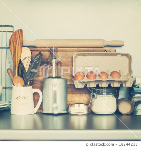 Still Life. Table Ware, Grocery, Different Stuff 18244213