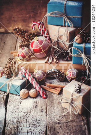 Holiday Christmas Gifts Boxes and Twine 18244284