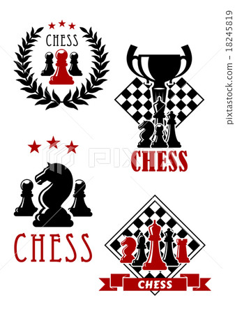 Chess game icons and emblems 18245819