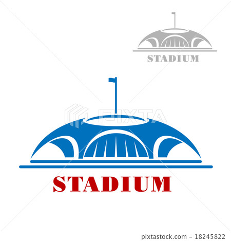 Blue sport stadium complex icon Blue sport stadium complex icon 18245822