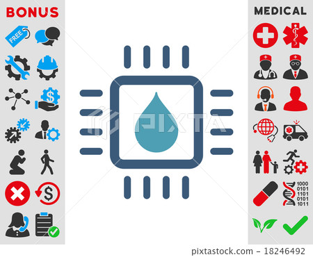 Drop Analysis Chip Icon Drop Analysis Chip Icon 18246492