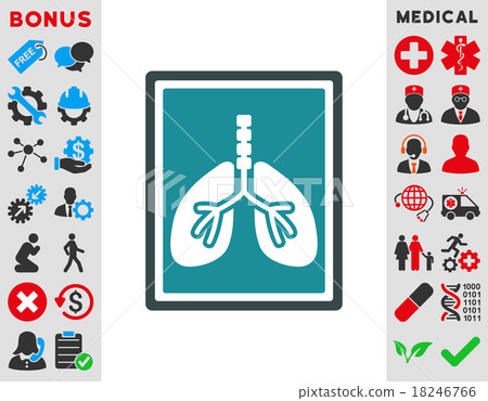 Lungs X-Ray Photo Icon 18246766