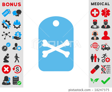 Death Tag Icon - Stock Illustration [18247375] - PIXTA