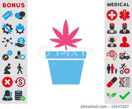 Cannabis Pot Icon 18247887