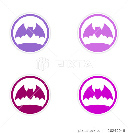 assembly realistic sticker design on paper bat assembly realistic sticker design on paper bat 18249046