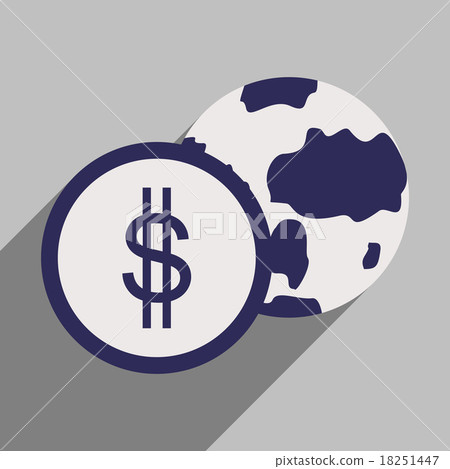 Flat design modern vector illustration icon Globe - Stock Illustration ...