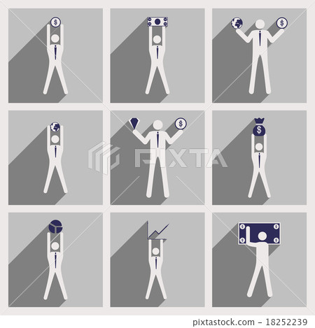 Modern flat icons vector collection Stick Figure 18252239