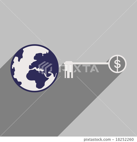 Flat design modern vector illustration icon Globe - Stock Illustration ...