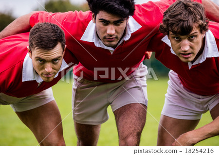 Rugby players ready to play Rugby players ready to play 18254216