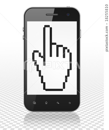 Social network concept: Smartphone with Mouse Social network concept: Smartphone with Mouse 18255810