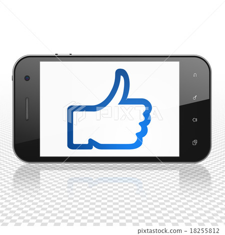 Social network concept: Smartphone with Thumb Up Social network concept: Smartphone with Thumb Up 18255812