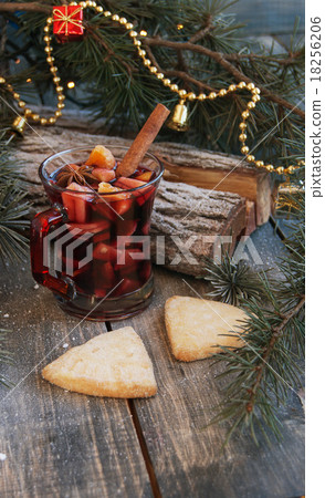 cup of hot chocolate with marshmallows and a scarf cup of hot chocolate with marshmallows and a scarf 18256206