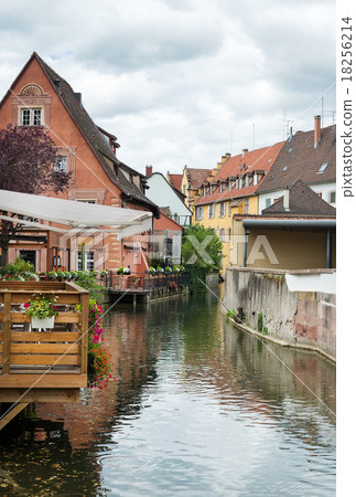Colorful traditional french houses and a small 18256214