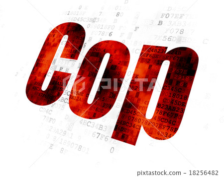 Law concept: Cop on Digital background 18256482