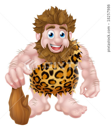 Cartoon Caveman with Club Cartoon Caveman with Club 18257986