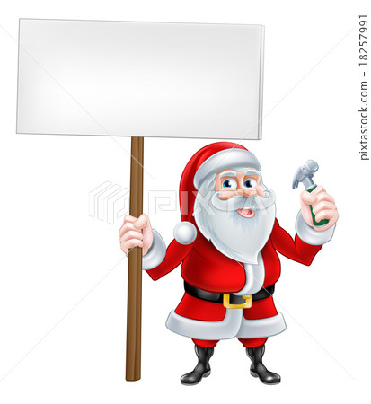 Builder Santa Sign 18257991