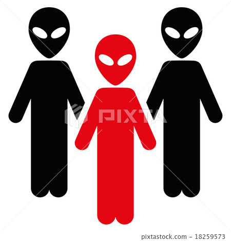 Alien Group Flat Icon Alien Group Flat Icon 18259573