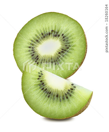 Kiwi round slice quarter vertical composition Kiwi round slice quarter vertical composition 18260164