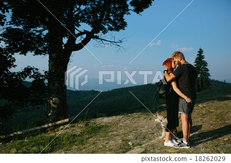 Photo of a couple in the mountains Photo of a couple in the mountains 18262029