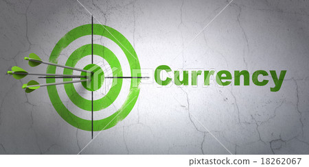 Banking concept: target and Currency on wall 18262067