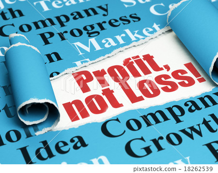 Business concept: red text Profit, Not Loss under - Stock Illustration ...