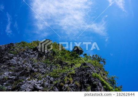 Rock Mountain with clear blue sky Rock Mountain with clear blue sky 18262644