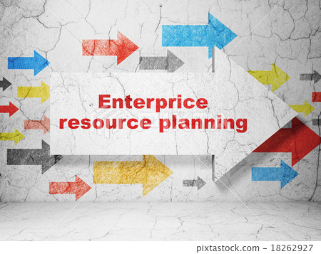 Finance concept: arrow with Enterprice Resource Finance concept: arrow with Enterprice Resource 18262927