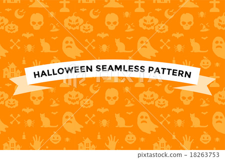 Halloween vector background seamless pattern - Stock Illustration ...
