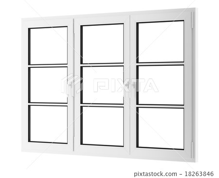 window isolated on white background - Stock Illustration [18263846] - PIXTA