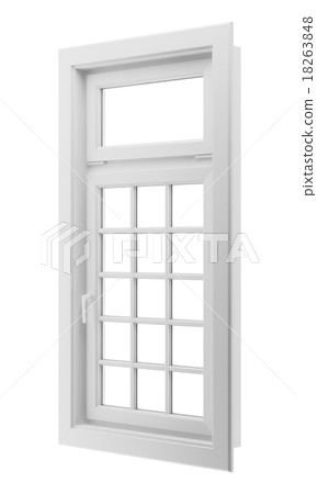 window isolated on white background - Stock Illustration [18263848] - PIXTA