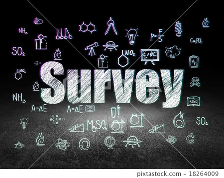 Science concept: Survey in grunge dark room 18264009