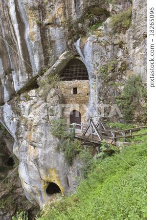 Cave under the castle Predjama in Slovenia Cave under the castle Predjama in Slovenia 18265096