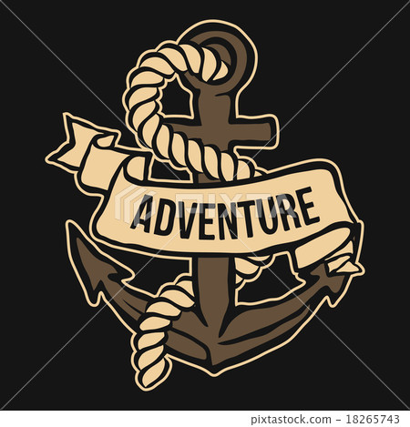 Anchor with Banner. Vector Anchor with Banner. Vector 18265743