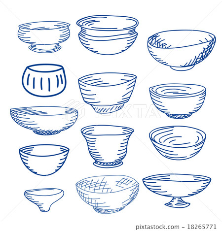 Hand drawn illustration of cups Hand drawn illustration of cups 18265771