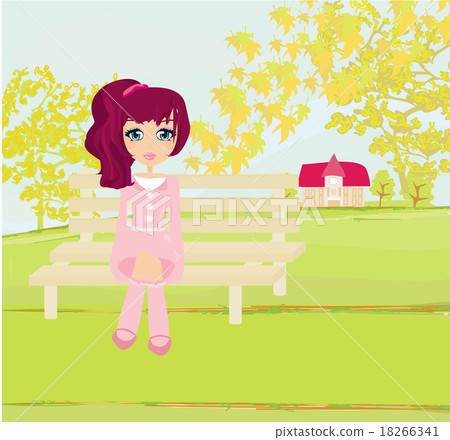 sweet autumn girl - vector sweet autumn girl - vector 18266341