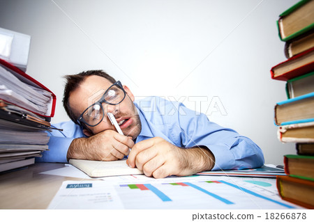 Funny and creative concept for businessman Funny and creative concept for businessman 18266878
