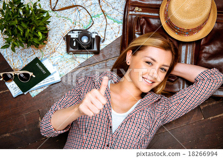 Concept for dreamy girl and traveling Concept for dreamy girl and traveling 18266994