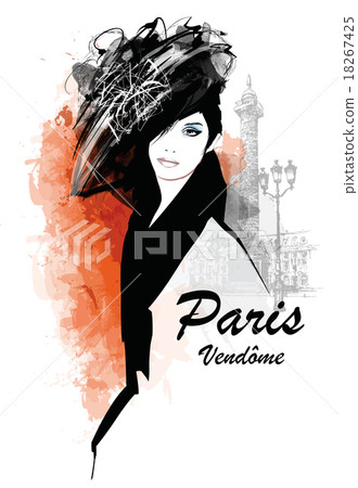 Woman in Paris - place Vendome Woman in Paris - place Vendome 18267425