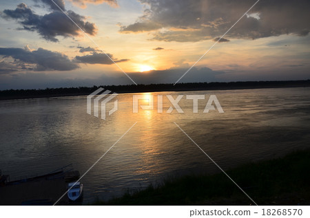 Cambodia Krat Mekong River and sunset Cambodia Krat Mekong River and sunset 18268570