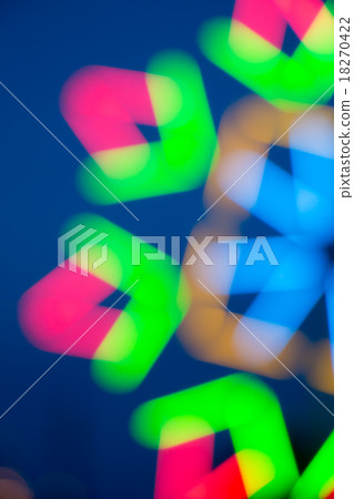 Blur Colorful bokeh at temple in Thailand 18270422