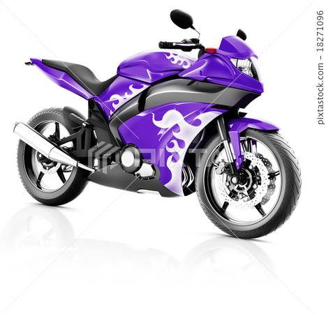 Motorcycle Motorbike Bike Riding Rider Contemporary Purple Conce 18271096