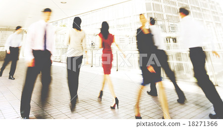 Business People in Motion Commuter Walking Concept 18271366