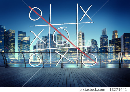 Leisure Game Tic Tac Toe Competition Challenge Winner Concept 18271441