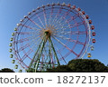 Blue sky and large Ferris wheel 18272137
